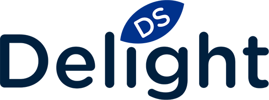 delight logo in black