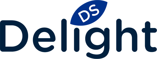 delight logo in black