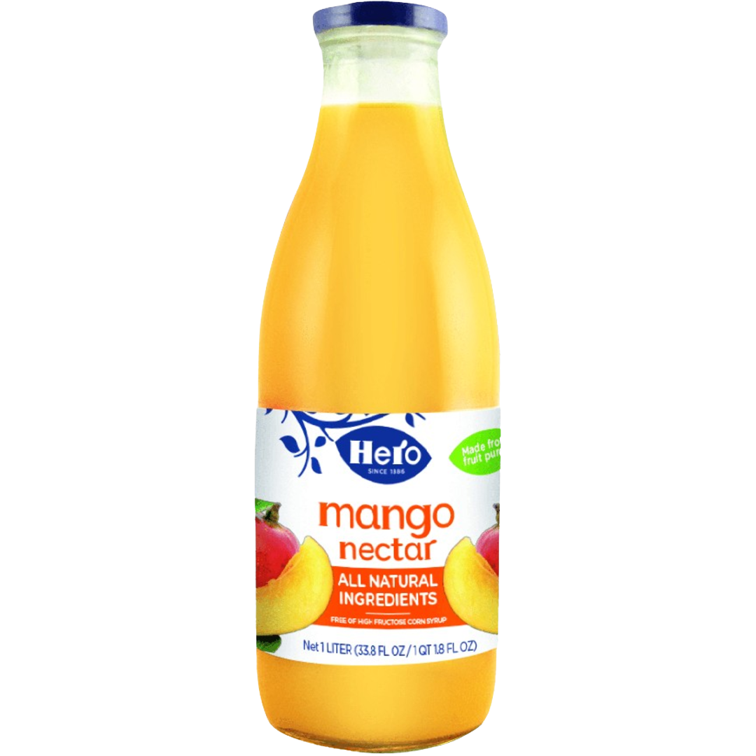 1l bottle of Hero mango nectar