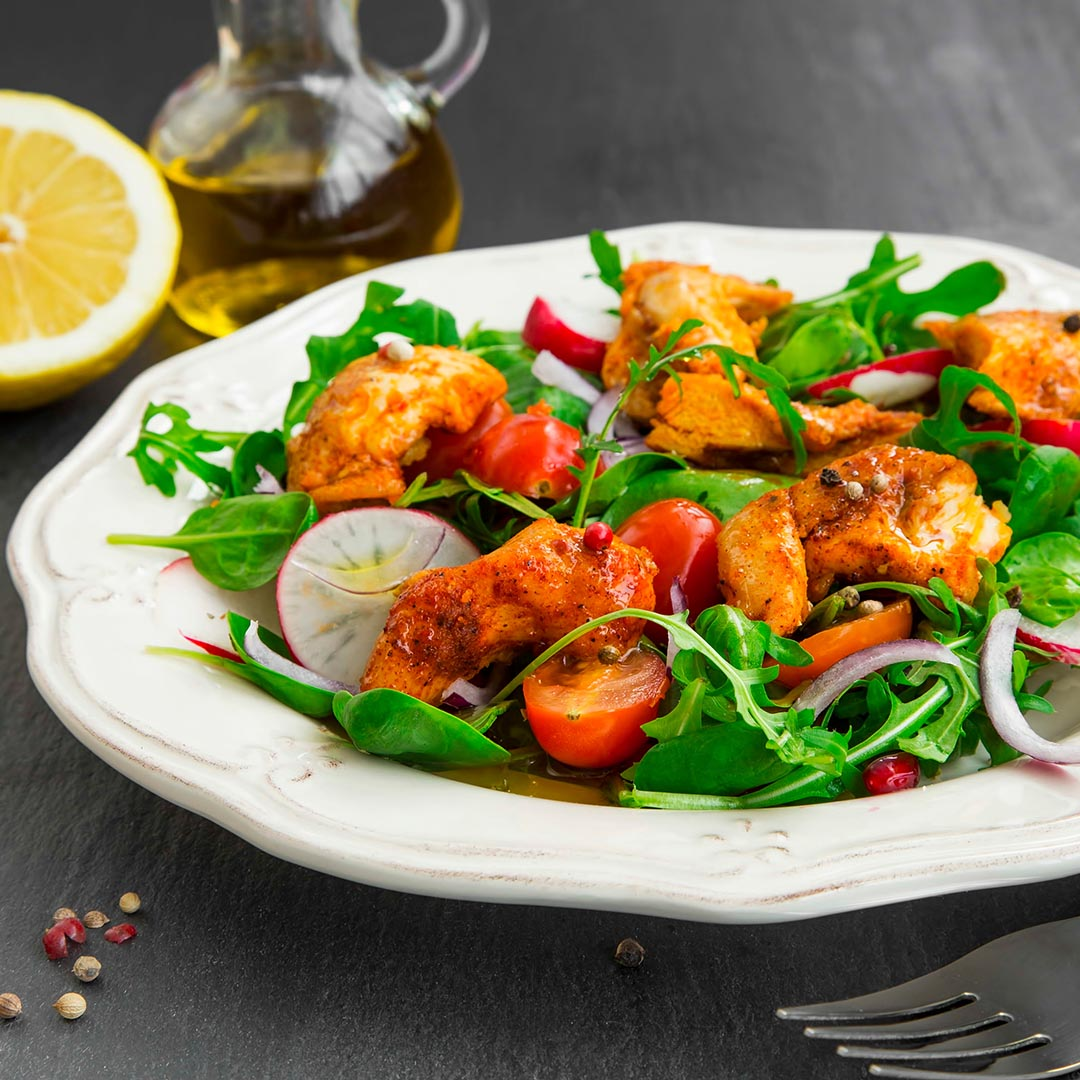 Hero Grilled Chicken and Baby Spinach Salad