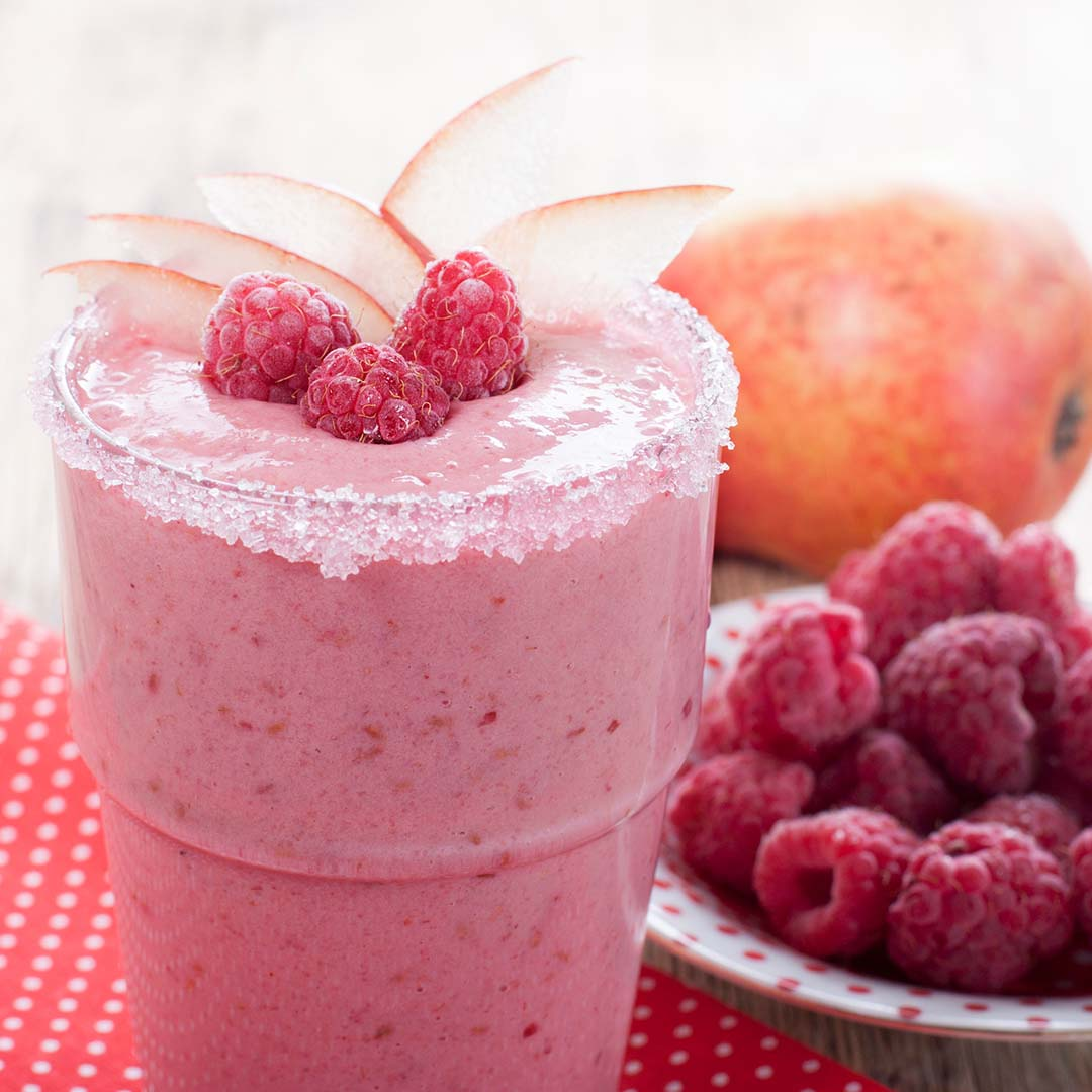 Hero Raspberry Pear Smoothie